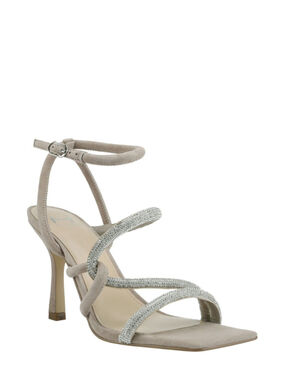 Marc Fisher Women's Debbie Embellished High Heel Sandals Beige- 9.5- 0368
